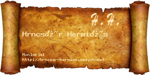 Hrncsár Hermiás névjegykártya